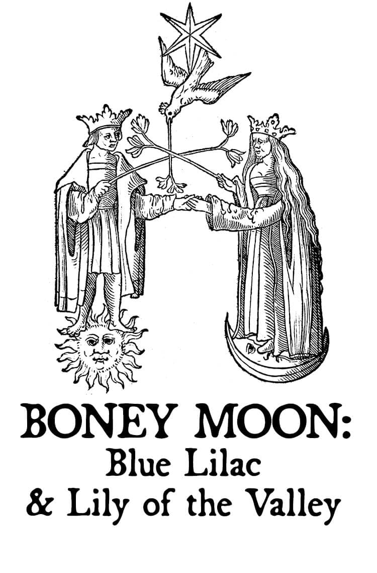 Boney Moon: Blue Lilac and Lily of the Valley Perfume Bottle
