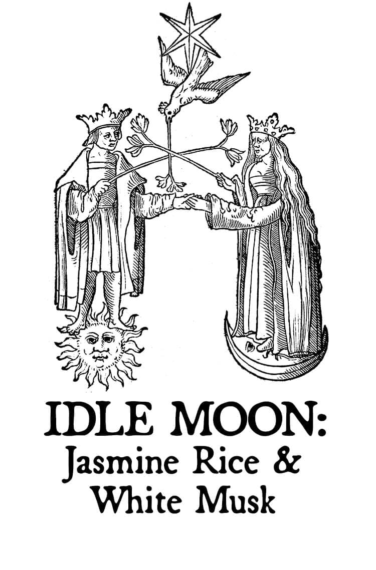 Idle Moon: Jasmine Rice and White Musk Perfume Bottle