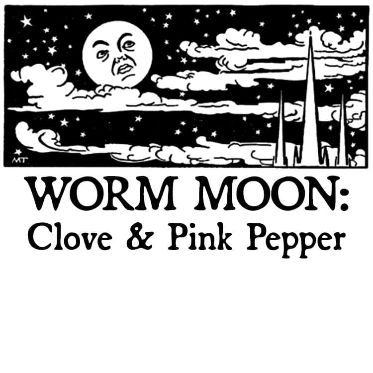 Worm Moon: Clove and Pink Pepper Perfume Bottle
