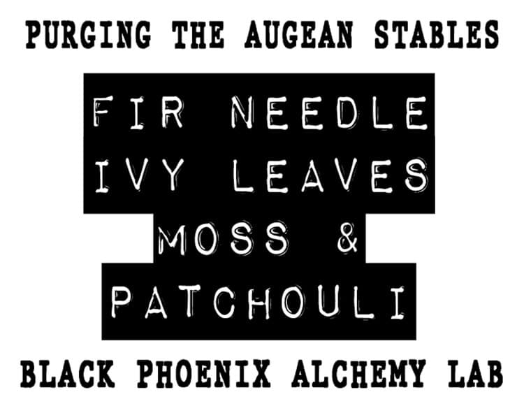 Fir Needle, Ivy Leaves, Moss, and Patchouli Perfume Bottle