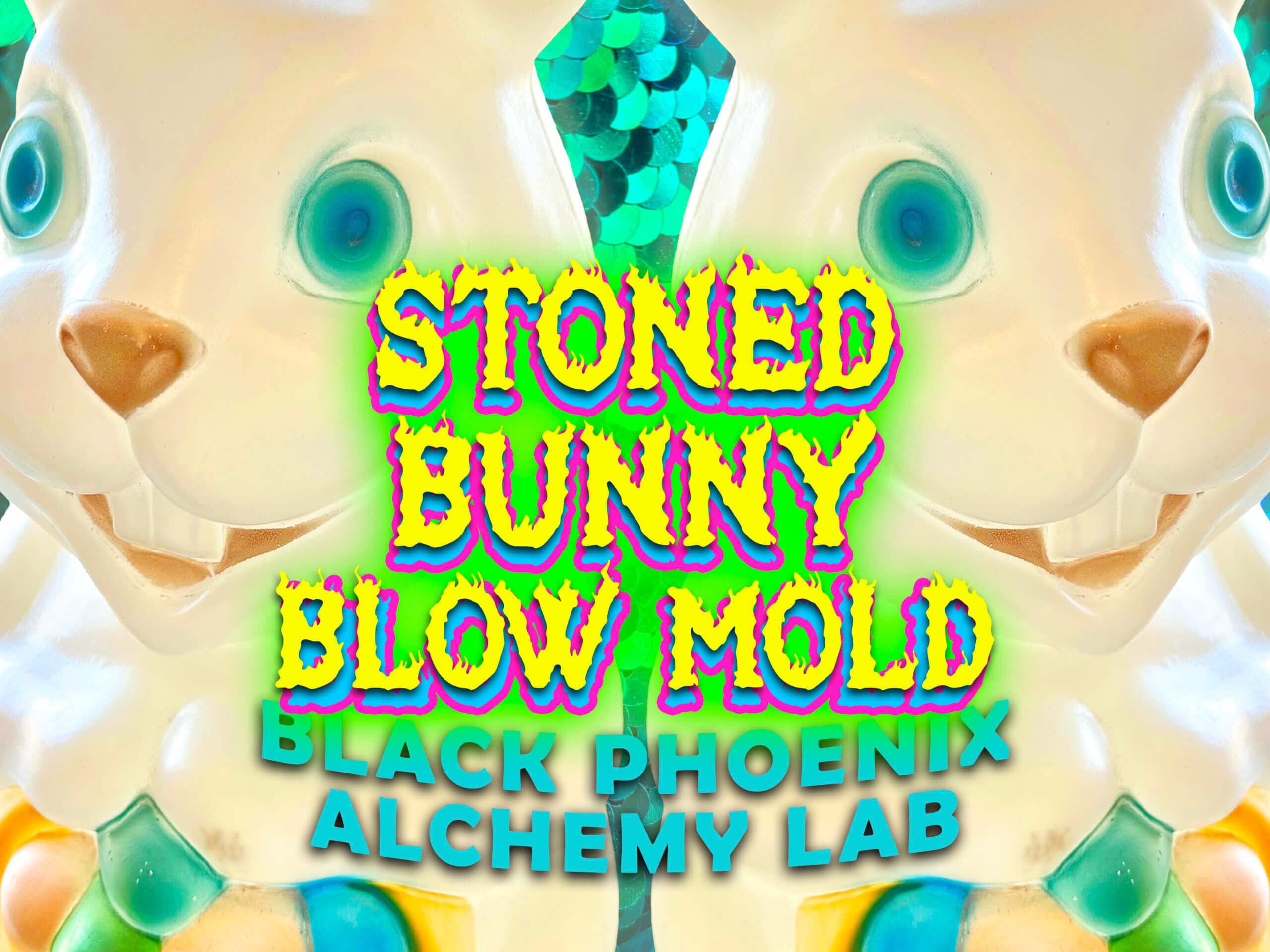 Stoned Bunny Blow Mold Perfume Bottle