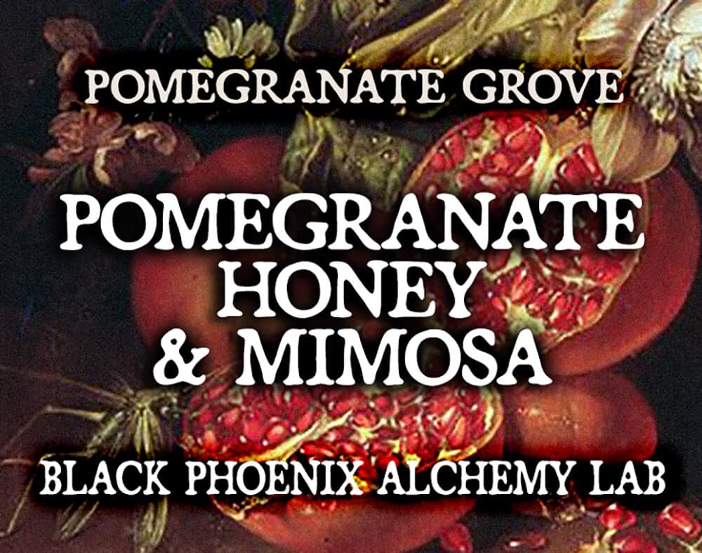 Pomegranate, Honey, and Mimosa Perfume Bottle