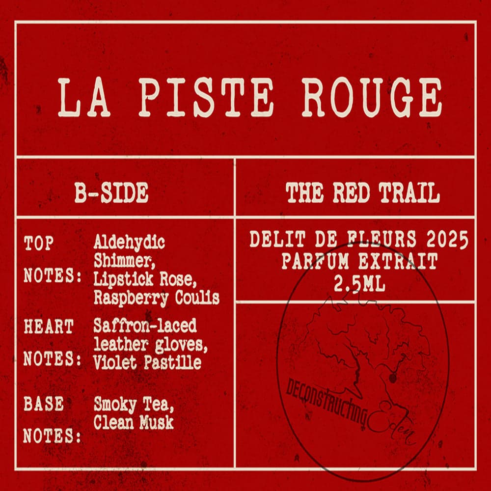 B-side: La Piste Rouge Perfume Bottle
