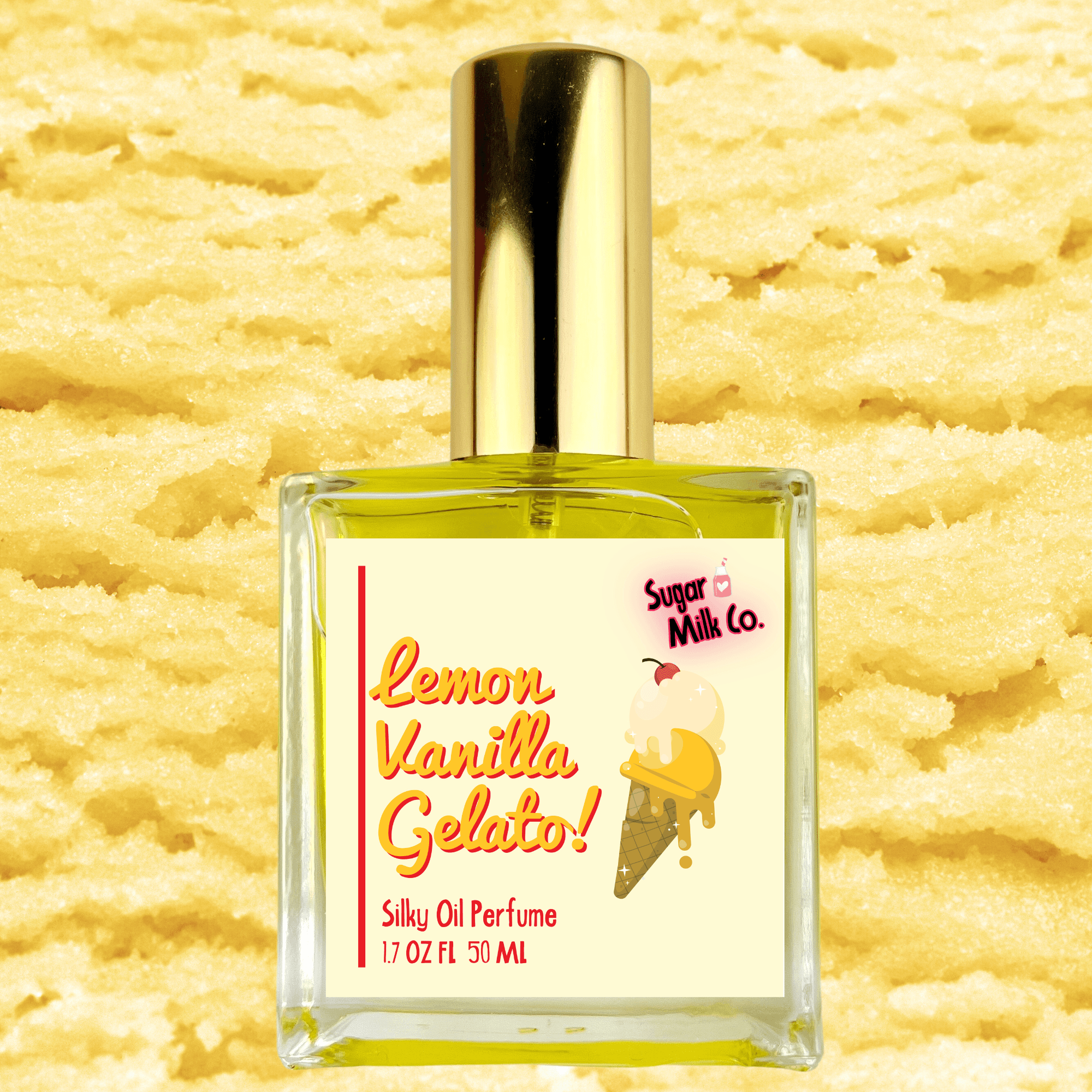 Lemon Vanilla Gelato Perfume Oil Perfume Bottle