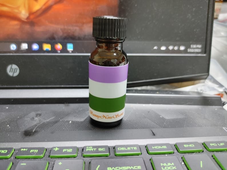 Genderqueer Pride Flag Perfume Bottle