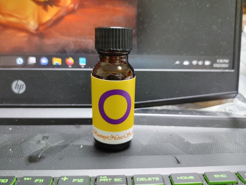 Intersex Pride Flag Perfume Bottle