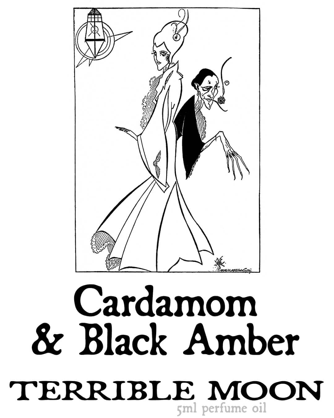 Terrible Moon: Cardamom and Black Amber Perfume Bottle