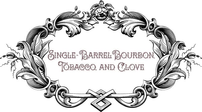 Single-barrel Bourbon, Tobacco, and Clove Beard Oil Perfume Bottle