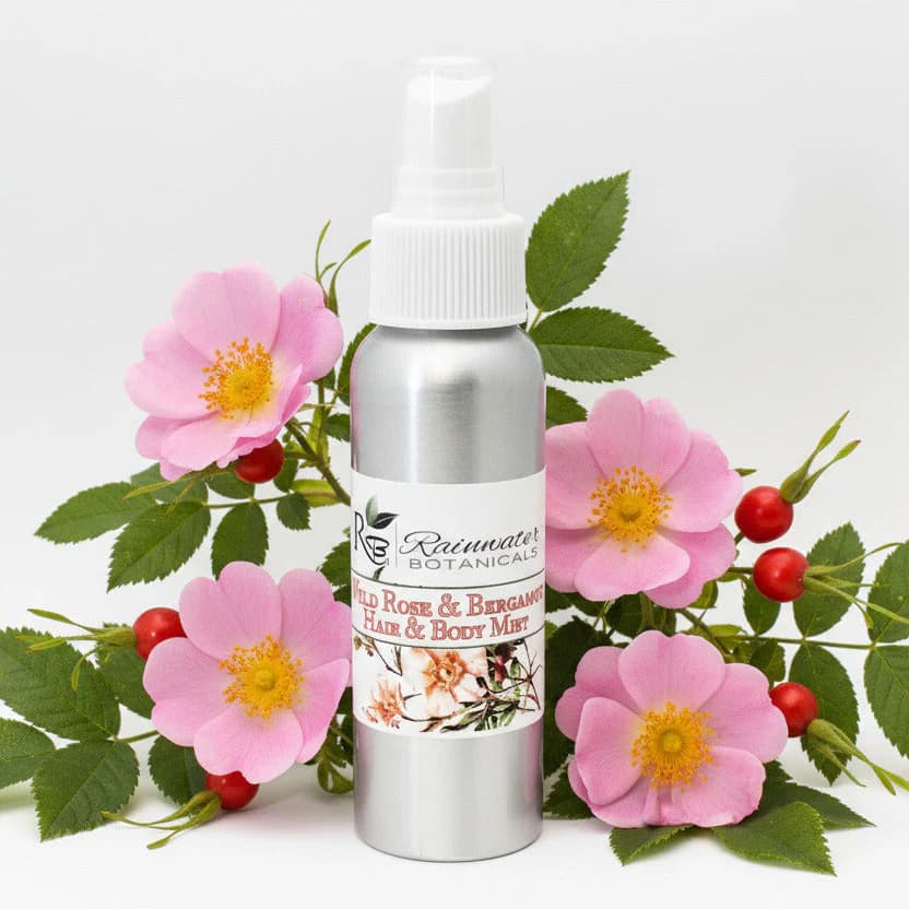 Wild Rose & Bergamot Hair & Body Mist by Rainwater Botanicals
