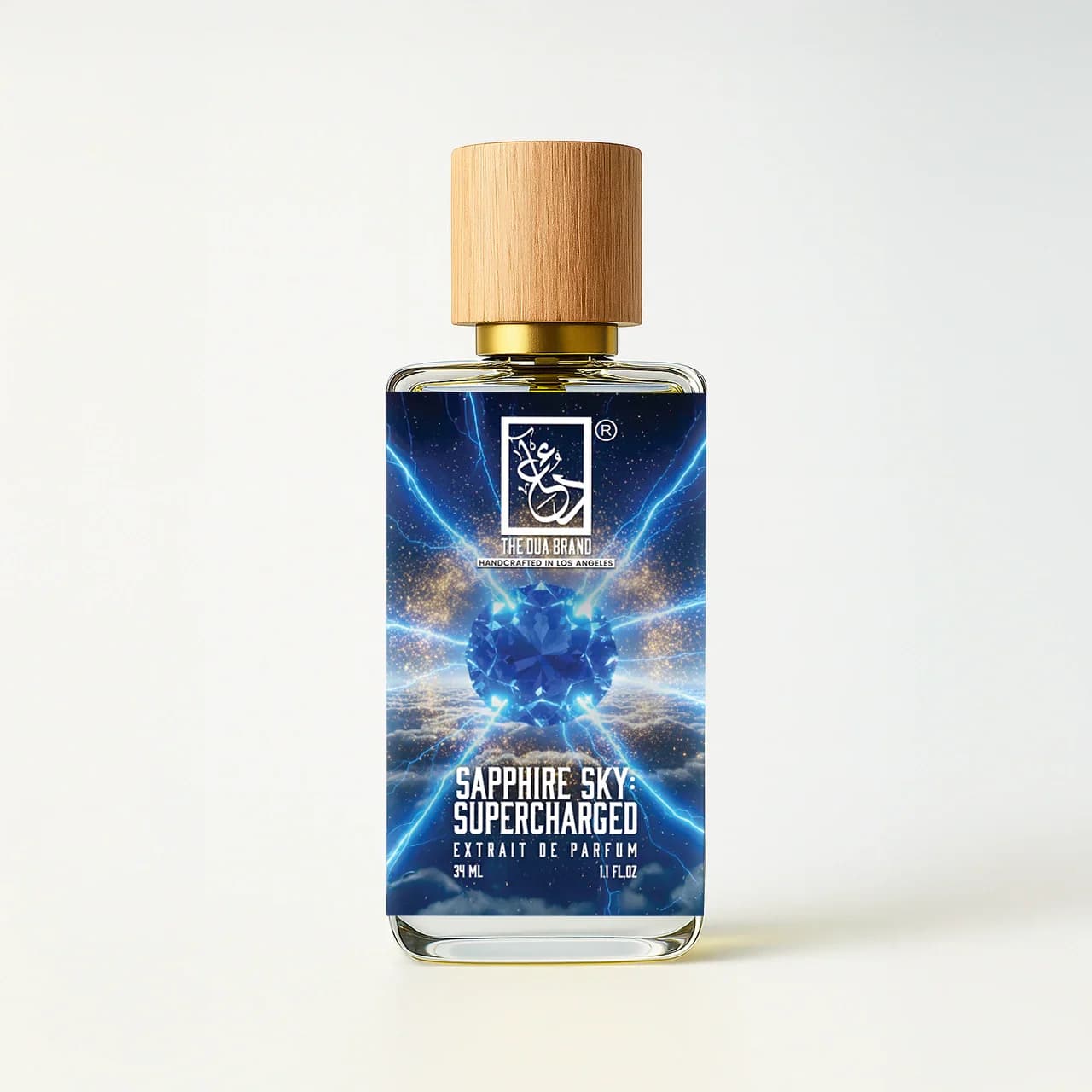 Sapphire Sky: Supercharged Perfume Bottle