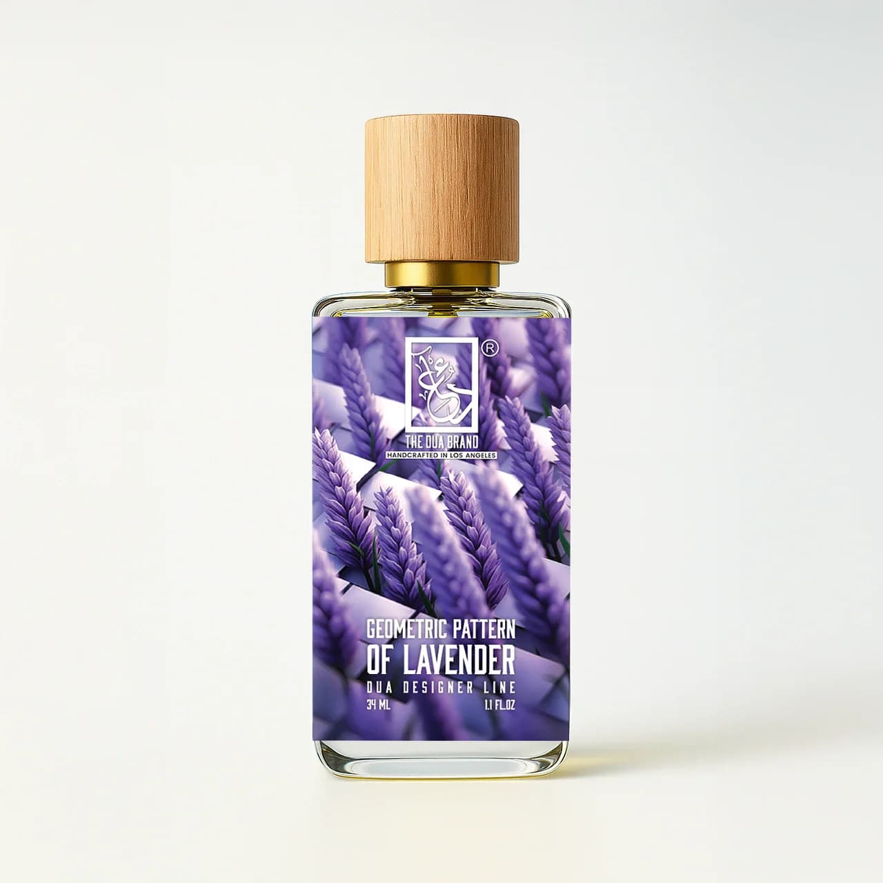 Geometric Pattern Of Lavender Perfume Bottle