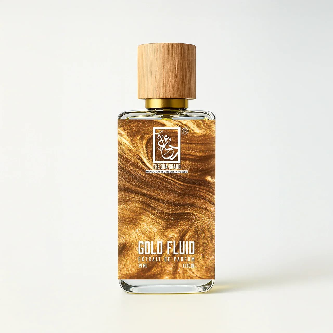 Gold Fluid Perfume Bottle