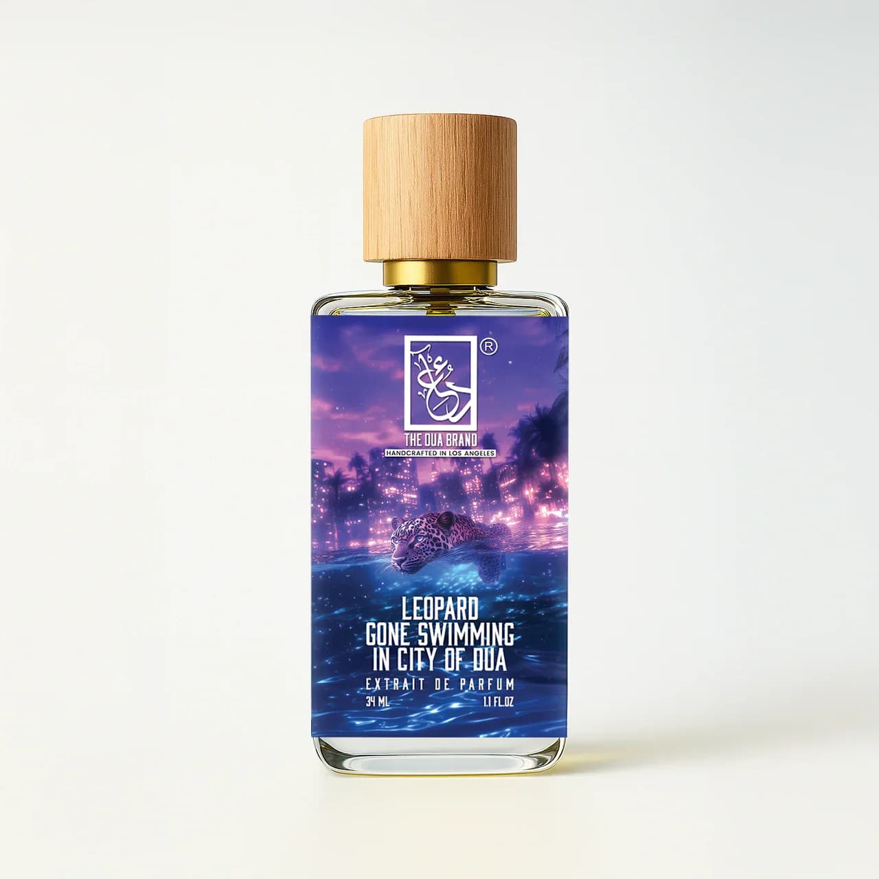 Leopard Gone Swimming In City Of Dua Perfume Bottle