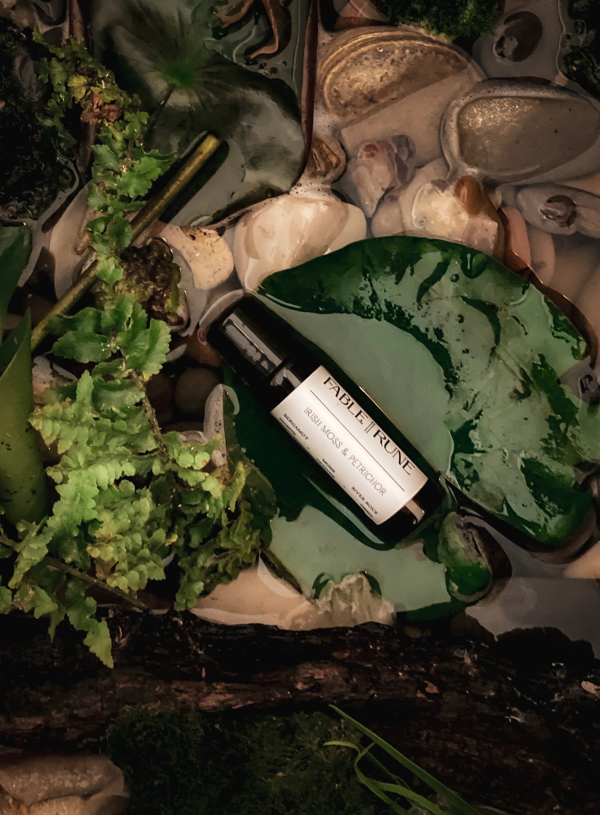 Irish Moss & Petrichor Perfume Bottle